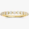 925 Sterling Silver Half-Eternity Wedding Ring Round Cut Diamond Floating Anniversary Band