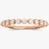 925 Sterling Silver Half-Eternity Wedding Ring Round Cut Diamond Floating Anniversary Band - Image 5
