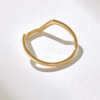 925 Sterling Silver Half Hexagon Stacking Ring - Image 7