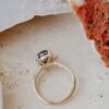 Gold-plated sterling silver ring with a galaxy-inspired finish