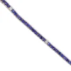 925 Sterling Silver bracelet combining a stone-set half with a paperclip chain