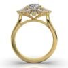 925 Sterling Silver Halo Baguette Diamond Ring - Image 3
