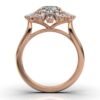 925 Sterling Silver Halo Baguette Diamond Ring - Image 5