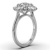 925 Sterling Silver Halo Baguette Diamond Ring - Image 7