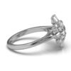 925 Sterling Silver Halo Baguette Diamond Ring - Image 8