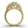 925 Sterling Silver Halo Baguette Diamond Ring - Image 5
