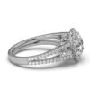 925 Sterling Silver Halo Baguette Diamond Ring - Image 8