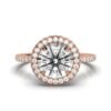 925 Sterling Silver Halo Claw Diamond Ring - Image 4