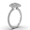 925 Sterling Silver Halo Claw Diamond Ring - Image 7