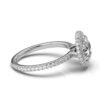 925 Sterling Silver Halo Claw Diamond Ring - Image 8