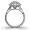 925 Sterling Silver Halo Diamond Engagement Ring - Image 5
