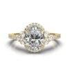 925 Sterling Silver Halo Diamond Engagement Ring - Image 8
