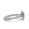 925 Sterling Silver Halo Diamond Engagement Ring - Image 4