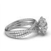 925 Sterling Silver Halo Diamond Engagement Ring - Image 8