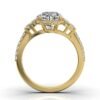 925 Sterling Silver Halo Diamond Engagement Ring - Image 3