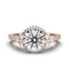 925 Sterling Silver Halo Diamond Engagement Ring - Image 4