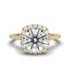 925 Sterling Silver Halo Diamond Engagement Ring