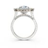 925 Sterling Silver Halo Diamond Engagement Ring - Image 5