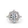 925 Sterling Silver Halo Diamond Engagement Ring - Image 8
