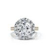 925 Sterling Silver Halo Diamond Engagement Ring