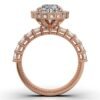 Halo ring with a 2.4 mm band and polished profile