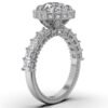 Gold-plated sterling silver ring with a brilliant round CZ centre stone