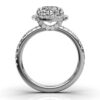 Halo ring with a 2ct premium CZ centre stone