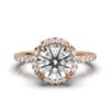 Gold-plated sterling silver ring in a refined halo design