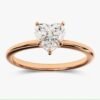 Engagement ring featuring a graceful heart-cut design