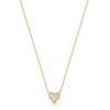 925 Sterling Silver Heart Diamond Necklace