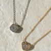 925 Sterling Silver Heart Diamond Necklace - Image 2