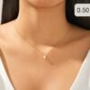 Heart diamond pendant necklace with solitaire heart-cut design