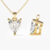 Heart pendant necklace featuring a 0.5 CT Premium CZ stone