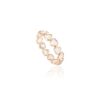 925 Sterling Silver Heart Shape Rainbow Moonstone Band - Image 4