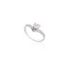 925 Sterling Silver Heart Shaped Diamond Chevron Ring - Image 7