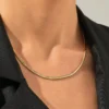 925 sterling silver necklace with 3.65 mm wide herringbone style