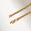 Flat herringbone chain necklace with 1.50 mm thickness
