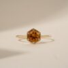 925 Sterling Silver Hexagon Citrine Ring - Image 5