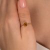 925 Sterling Silver Hexagon Citrine Ring - Image 6