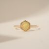 925 Sterling Silver Hexagon Opal Ring - Image 2