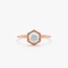 925 Sterling Silver Hexagon Opal Ring - Image 3