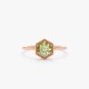 925 Sterling Silver Hexagon Peridot Ring - Image 4