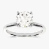 925 Sterling Silver Hidden Halo Engagement Ring 1CT Round Cut Diamond Ring - Image 3