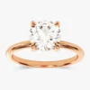 925 Sterling Silver Hidden Halo Engagement Ring 1CT Round Cut Diamond Ring - Image 5