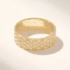 Sterling silver ring with pave Premium CZ diamond sparkle