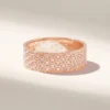 Eternity ring with distinctive honeycomb pattern and geometric finish