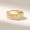 Pave-set wedding band with a seamless circular design
