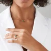 Horizontal marquise ring with a refined, minimalist silhouette