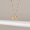 Horse pendant necklace featuring a graceful horse charm design