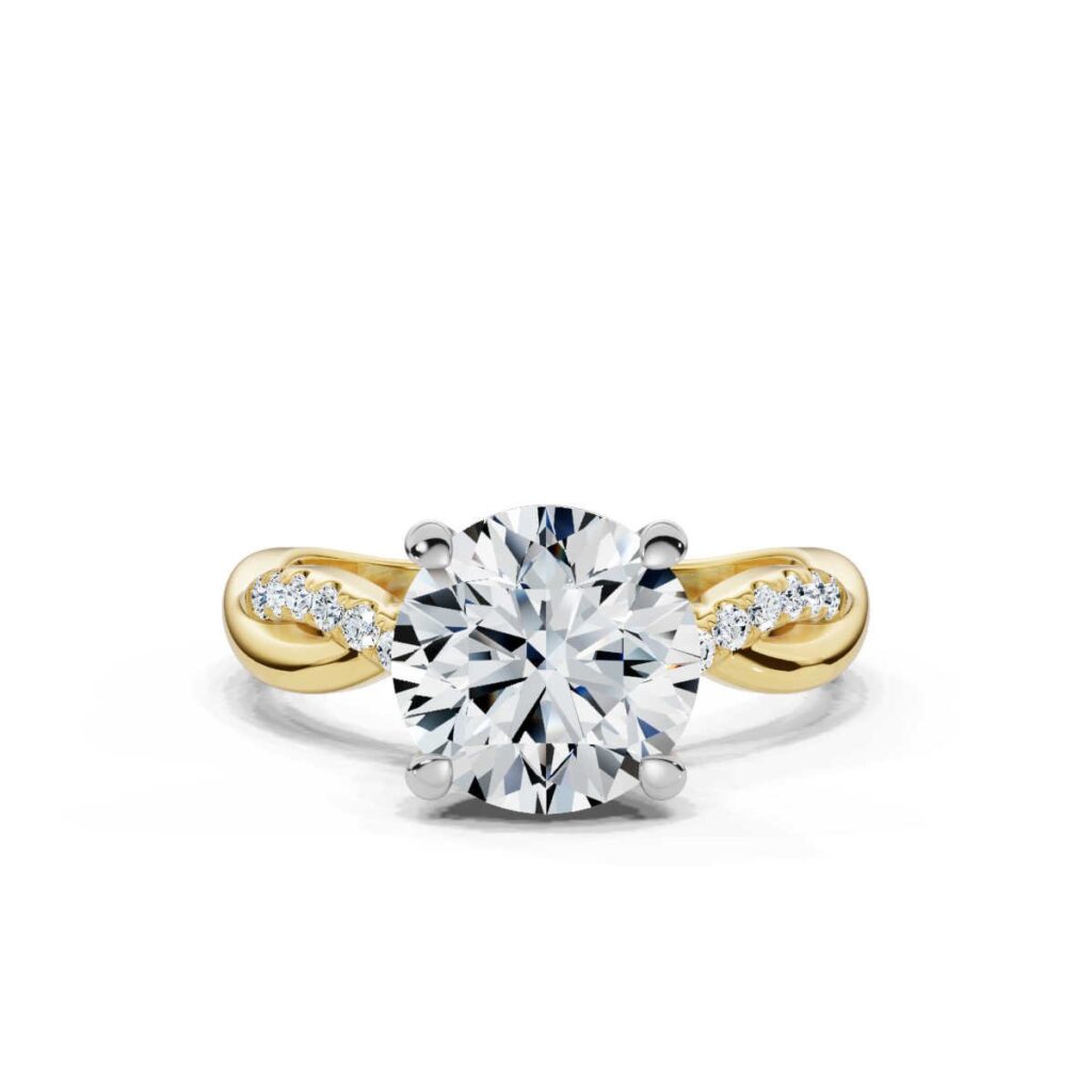 925 Sterling Silver Infinity Diamond Engagement Ring